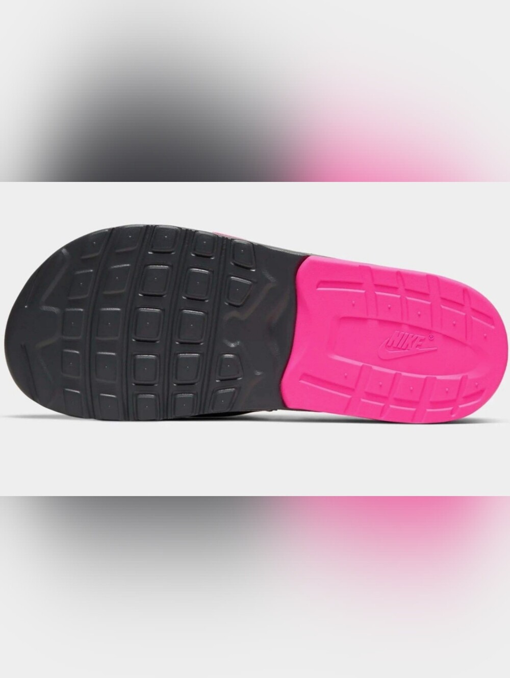 * Nike Women's Air Max Camden Slide Sandals Flipflops Grey Pink Blast Size 11 - Picture 4 of 14